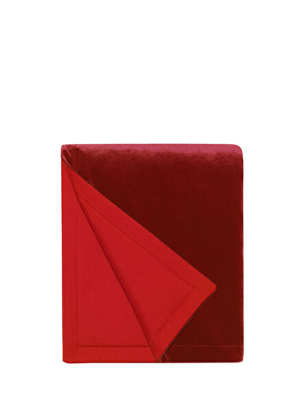 Red Velvet Throw Blanket Sofa Cover