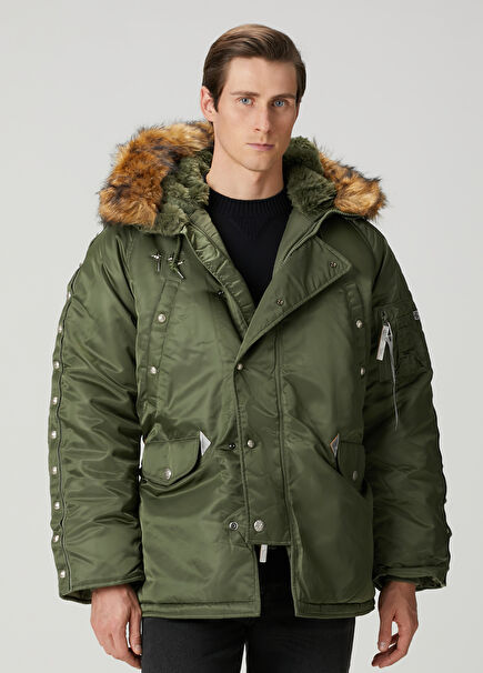 Khaki Hooded Parka