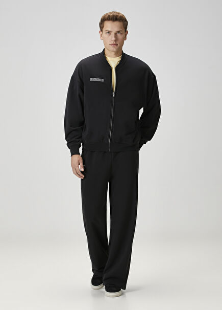 Siyah Organik Pamuk Eşofman Altı