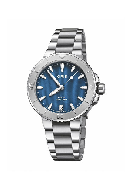 New Aquis Date 01 733 7770 4155-07 8 18 05P Gri Çelik Kadın Kol Saati