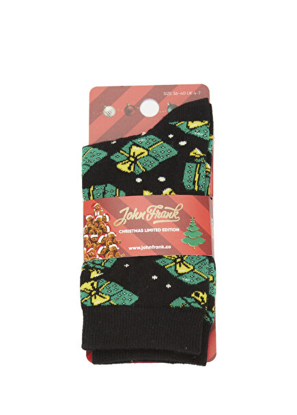 Christmas Limited Edition Siyah Kadın Çorap