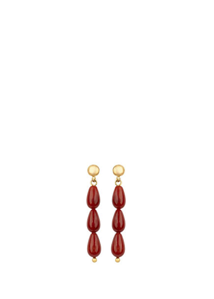 Azure Amour Coral 925 Sterling Silver Women's Earrings