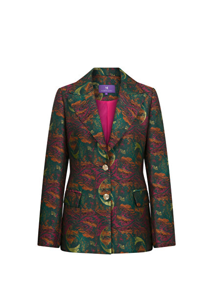 Sima Brocade Fabric Women's Blazer Jacket