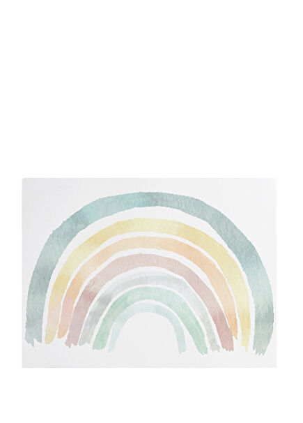 Oil Blue Rainbow Watercolor XXL Wall Sticker