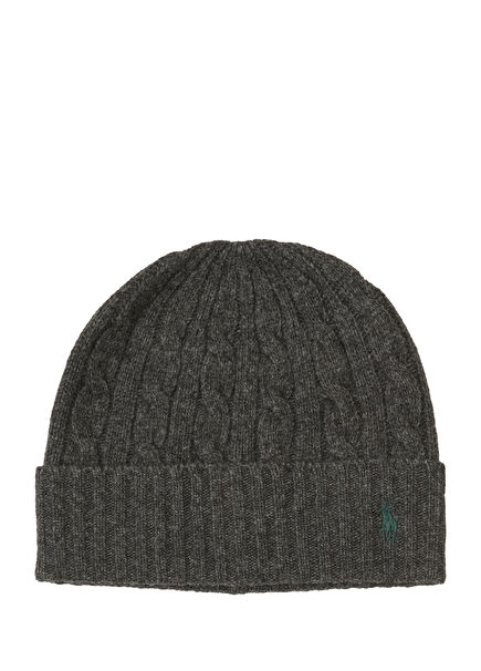 Gri Saç Örgülü Erkek Yün Bere