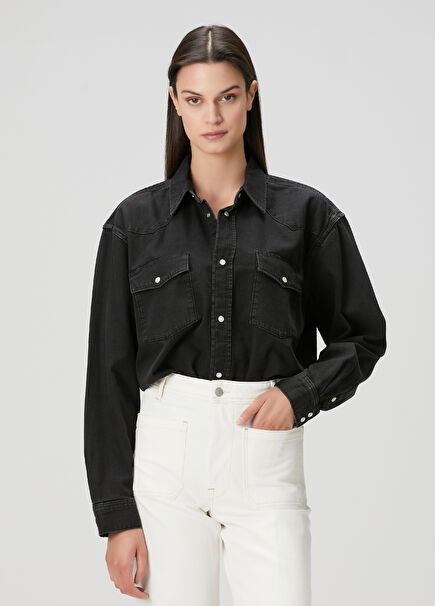 Siyah Denim Gömlek
