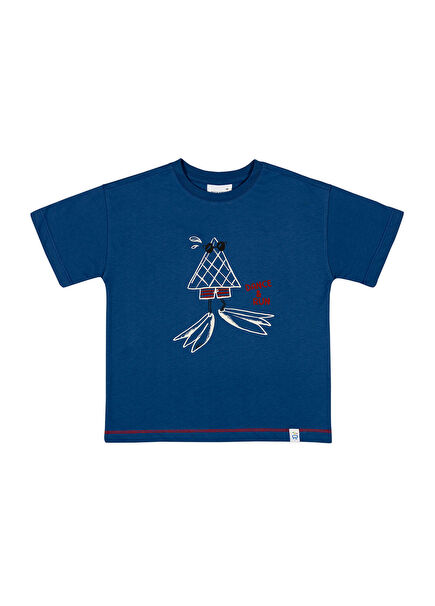 Cool Cone Crew Baskılı Mavi Kısa Kollu Erkek Çocuk T-Shirt