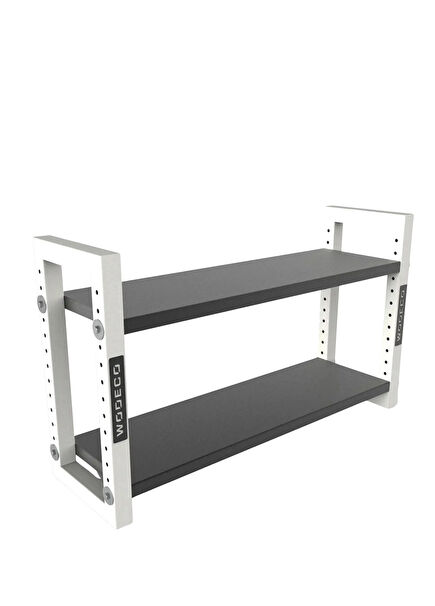 Eco Matte White 2 Tier Weight Storage Rack