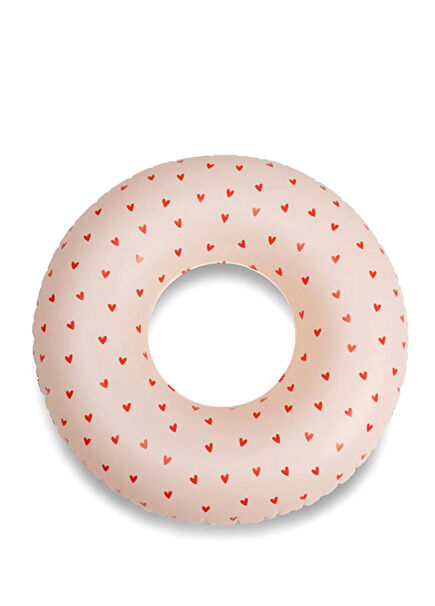 Pink Hearts Pink Kids Swim Ring