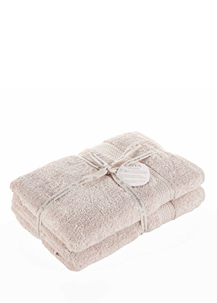 Oyster Beige %100 Mısır Pamuğu 2'li Banyo Havlusu Seti 70 x 140 cm 