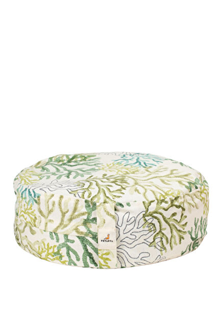 Zafu Coral Buckwheat Hull Filled Meditation Cushion