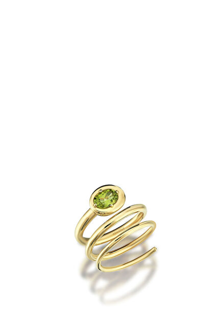 Swirl Gem Kadın Altın Yüzük