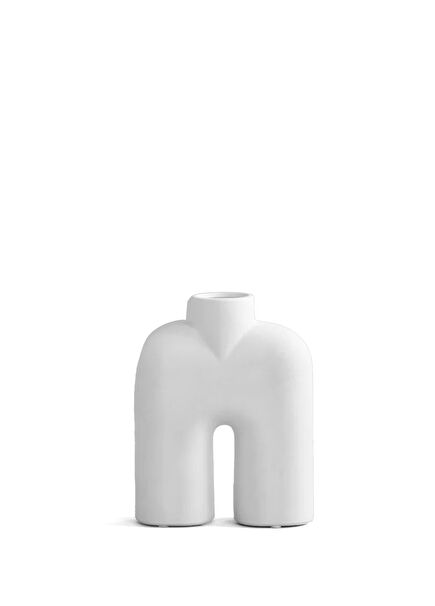 Cobra Mini White Ceramic Candle Holder
