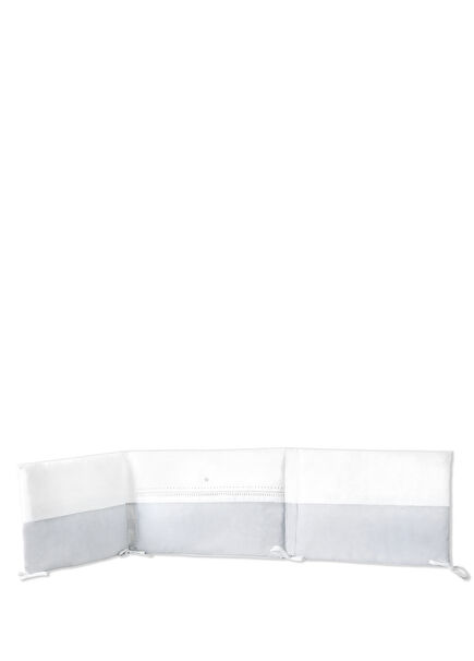 Beyaz Erkek Bebek Bomber Yatak Çevresi Yan Korumalık