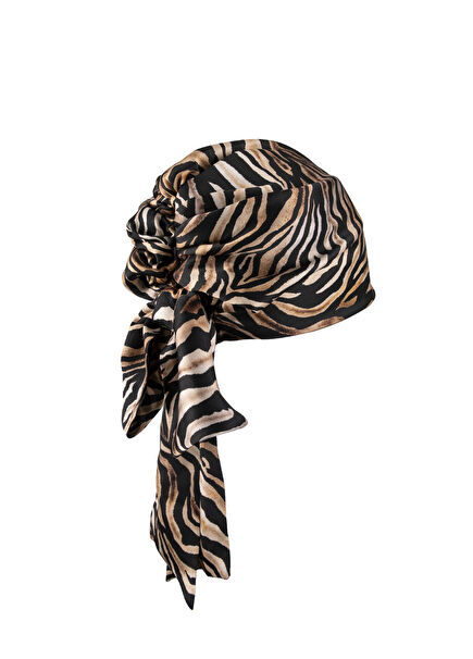 Safari Vibes Zebra Desenli İpek Bandana 