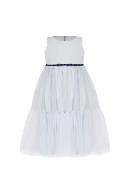 Blue Organic Cotton Girls Dress