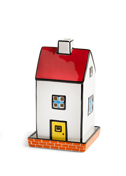 Haines No:1 Seramik Ev Figürlü Kapaklı Mumluk