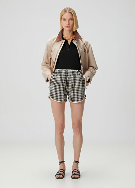 Short But Sweet Black Gingham Shorts
