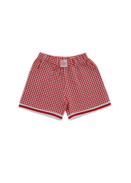 Check Kırmızı Beyaz Ekoseli Erkek Çocuk Pijama Altı