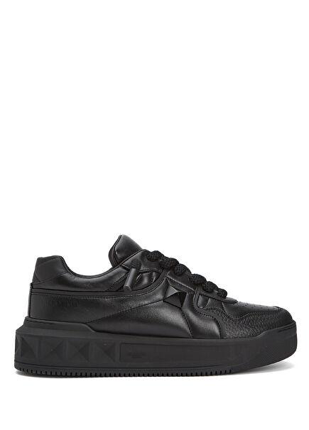 One Stud XL Siyah Erkek Deri Sneaker