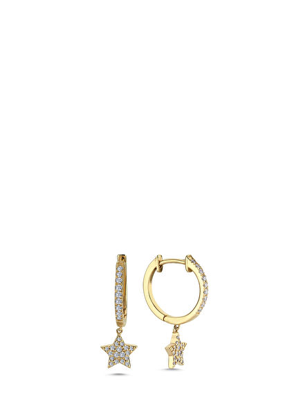 Star Mini Womens Gold Earrings