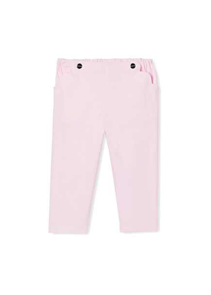 Pink Organic Cotton Baby Girl Pants