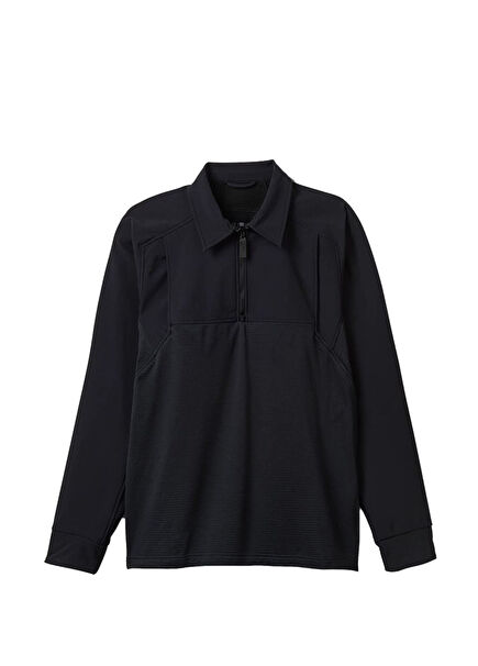 PDU Cold Rapid Black Polo Neck Long Sleeve Men's Sweatshirt
