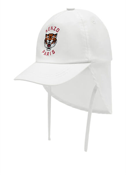 White Logo Detail Boys' Hat