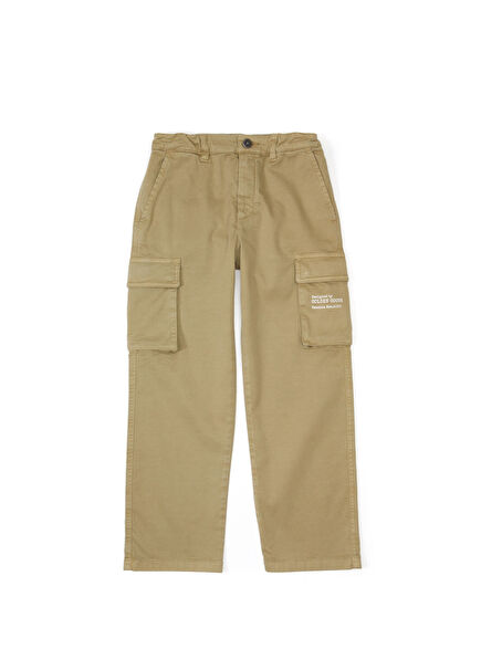 Haki Unisex Çocuk Kargo Pantolon