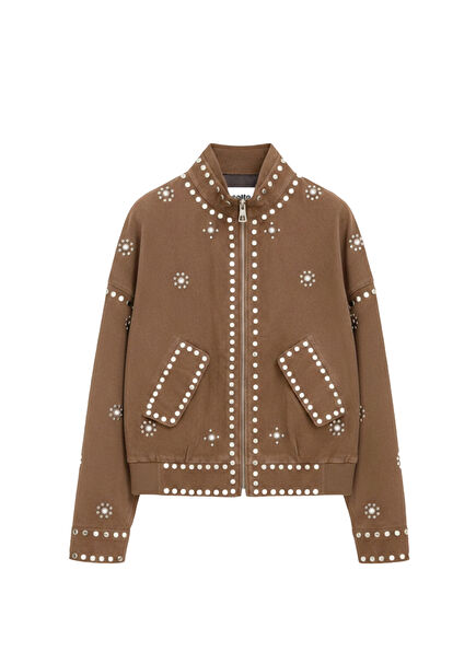 Kiera Milk Brown Suede Women's Jacket