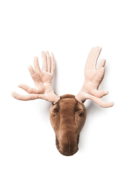 Peluş Geyik Alfred Duvar Aksesuarı