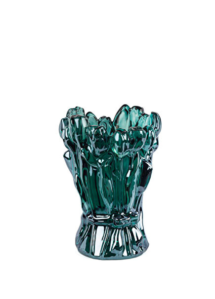 Posy Yeşil Lüster Cam Vazo