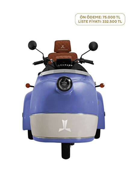 Electric Lilac Moped Motorcycle