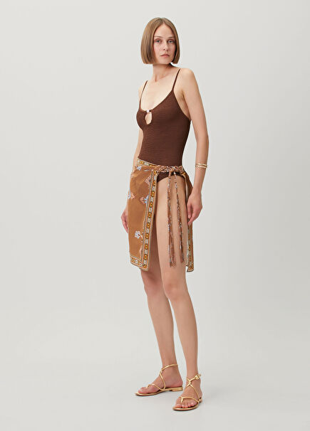 Tan Patterned Pareo