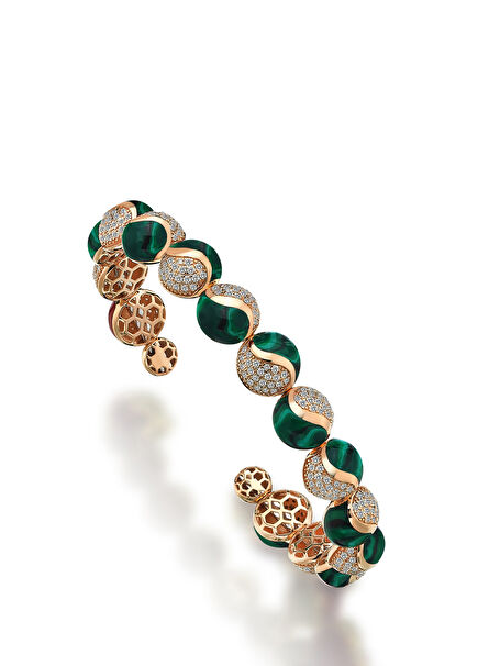Stellar Malachite Women's Gold Bracelet