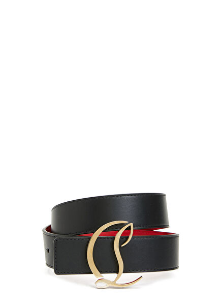 Black Womens leather belt