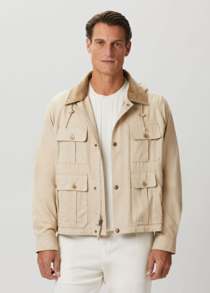 Beige Silk Jacket