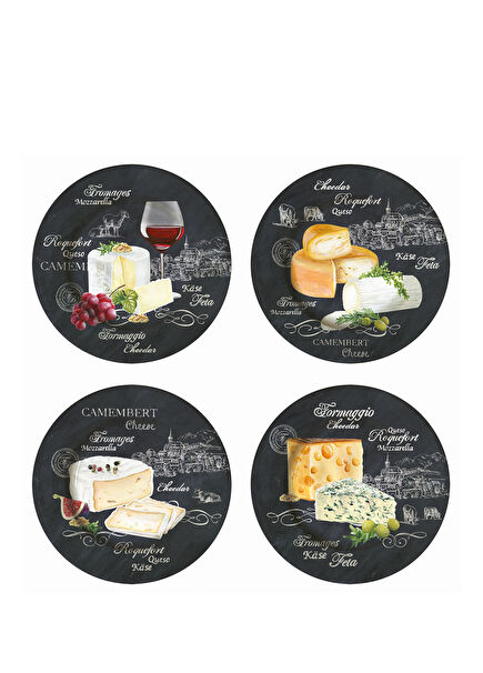 World of Cheese Porselen 4'lü Peynir Tabağı Seti
