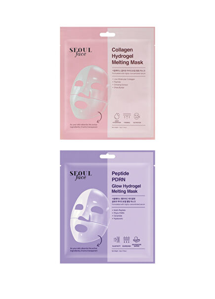 Kolajen ve Pirinç Kuru Ciltler İçin Nemlendirici Onarıcı Eriyen Maske Seti 34 gr