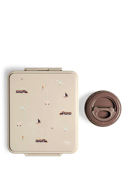 Vehicles 4 Bölmeli ve Çelik Kavanozlu Grand Beslenme Kutusu Seti