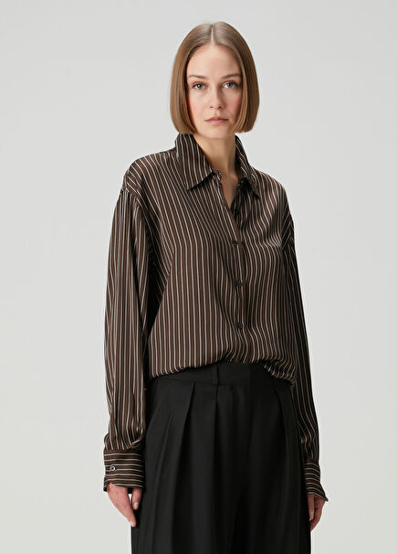 Brown Striped Shirt