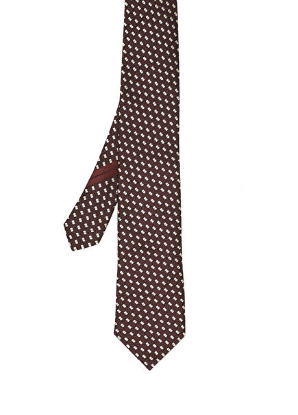 Red Patterned Silk Tie
