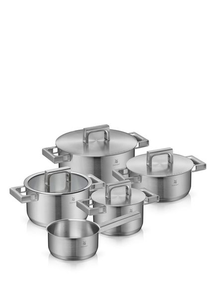 Ultimate Cool Grey Steel 5-Piece Cookware Set
