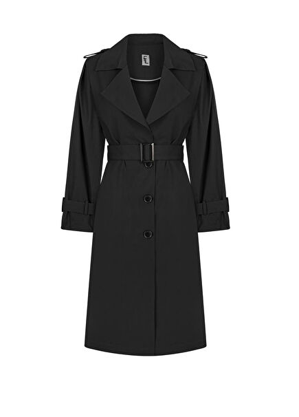 Lea Siyah Kadın Trençkot