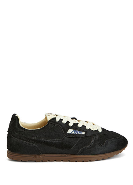 Black Women's Leather Sneakers