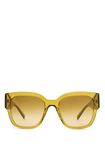 Sarı Dikdörtgen Formlu Kadın Güneş Gözlüğü