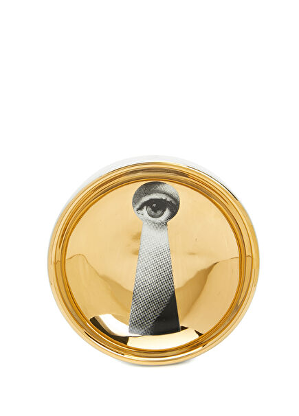 Keyhole Black Gold Porcelain Ashtray