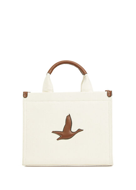 Ekru Small Kadın Canvas Çanta