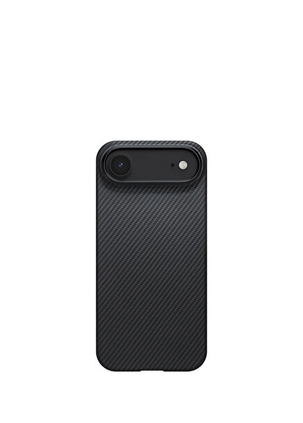 Tactile Woven iPhone 17 Air MagSafe Compatible Aramid FiberTwill Black Grey Phone Case