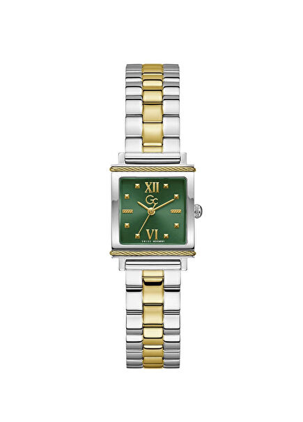 GCY79005L9M Altın Rengi Metalik Gri Çelik Unisex Kol Saati